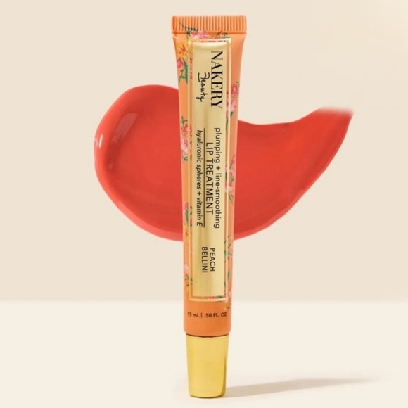 🔥Nakery Plumping and Line-Smoothing Lip Treatment Gloss Balm In Peach Bellini - Picture 1 of 3